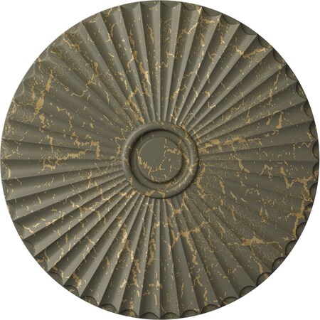 Ekena Millwork Shakuras Ceiling Medallion (For Canopies up to 5 1/2"), 29 1/2"OD x 2"P, Witch Hazel Crackle CM30SHWHC